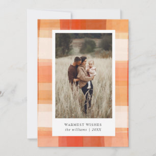 Cartes Pour Fêtes Annuelles Aquarelle   rouge beige orange photo