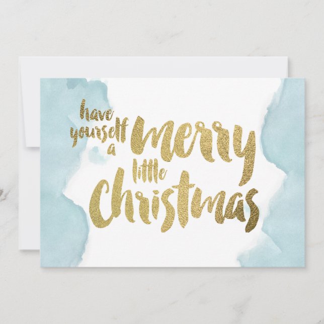 Cartes Pour Fêtes Annuelles Aquarelle Se Faire Un Joyeux Petit Noël (Devant)