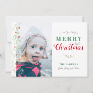 Cartes Pour Fêtes Annuelles Aquarelle Verdure Berries Joyeux Petit Noël