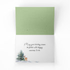 Aquarelle Vert Rétro Chariot de Noël