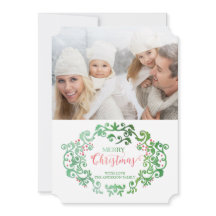 Aquarelle Vintage floraison Collection de Noël