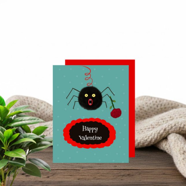 Cartes Pour Fêtes Annuelles Araignée avec rose (Créateur téléchargé)