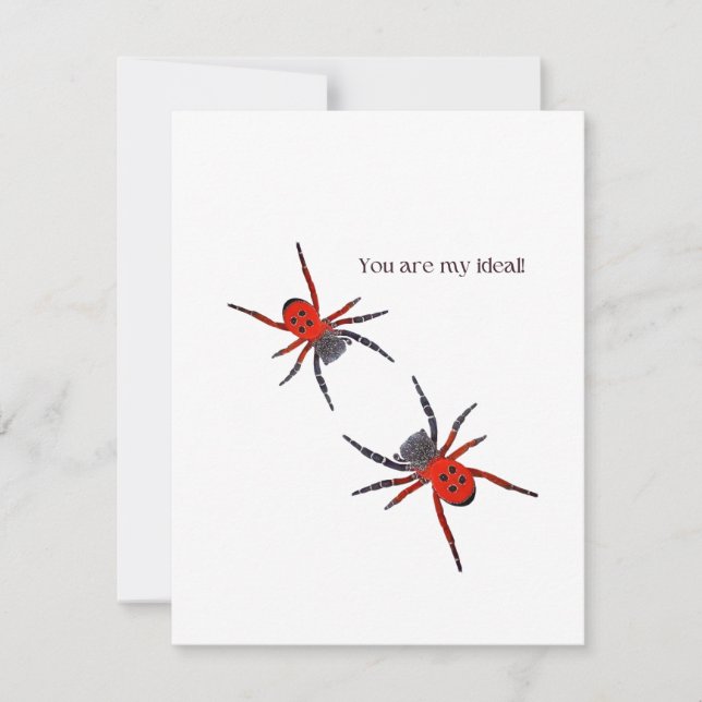 Cartes Pour Fêtes Annuelles Araignées rouges (Devant)