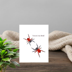 Cartes Pour Fêtes Annuelles Araignées rouges