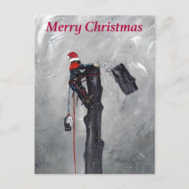 Cartes Pour Fêtes Annuelles Arborist tree surgeon christmas card card (Devant)