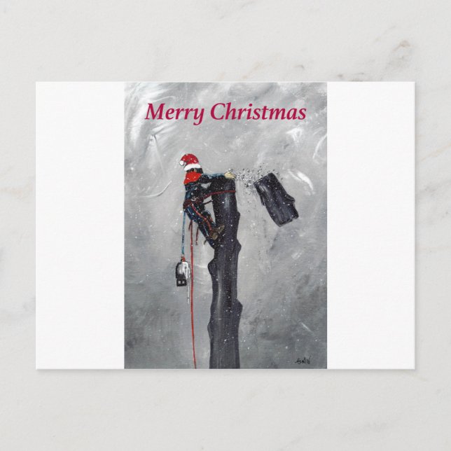 Cartes Pour Fêtes Annuelles Arborist tree surgeon christmas card card (Devant)