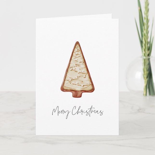 Cartes Pour Fêtes Annuelles Arbre à cookies de Noël (Devant)