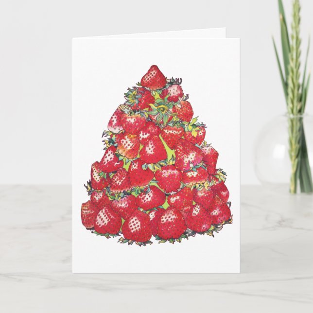 Cartes Pour Fêtes Annuelles Arbre à fraises (Devant)