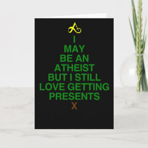 Cartes Pour Fêtes Annuelles Arbre athée de Noël
