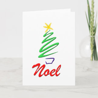 Cartes Pour Fêtes Annuelles Arbre au néon de Noël de Noel
