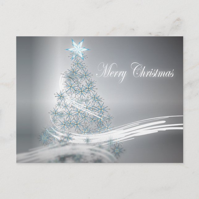 Cartes Pour Fêtes Annuelles Arbre chic de Noël d'étoile de fête (Devant)