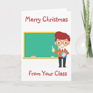 CARTES POUR FÊTES ANNUELLES ARBRE D'ARBRE POUR ENSEIGNANT SPÉCIAL À CHRISTMAS