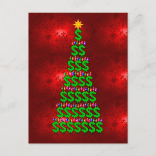 Cartes Pour Fêtes Annuelles Arbre d'argent de Noël