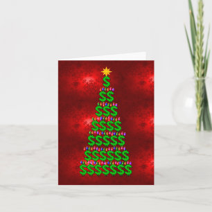 Cartes Pour Fêtes Annuelles Arbre d'argent de Noël