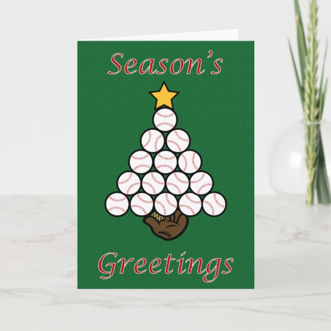 Cartes Pour Fêtes Annuelles Arbre de base-ball (Devant)