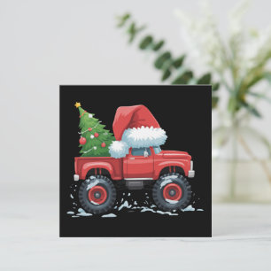 Cartes Pour Fêtes Annuelles Arbre de camion de Noël Xmas drôle de vacances d'h