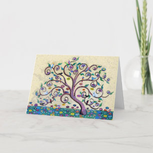 Cartes Pour Fêtes Annuelles Arbre de Joyeux Noël de la vie