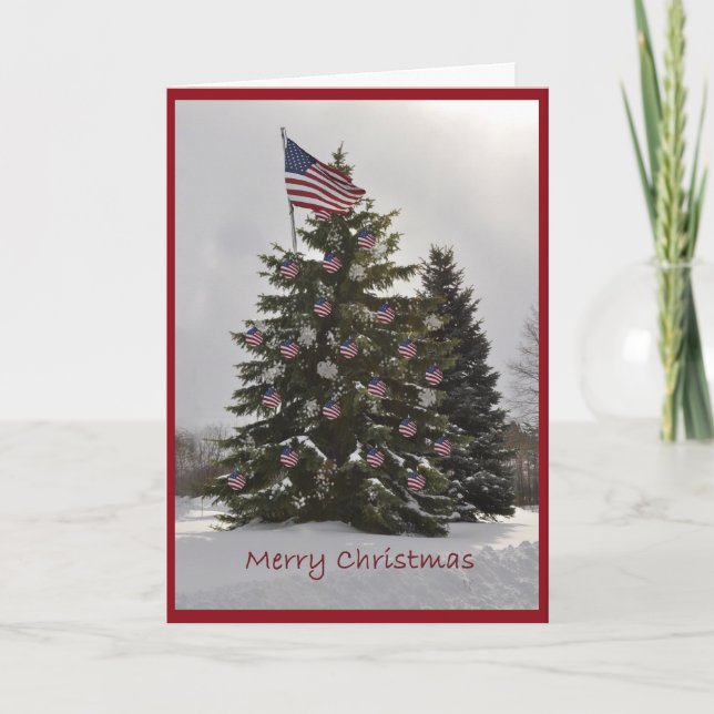Cartes Pour Fêtes Annuelles Arbre de Noël (Devant)