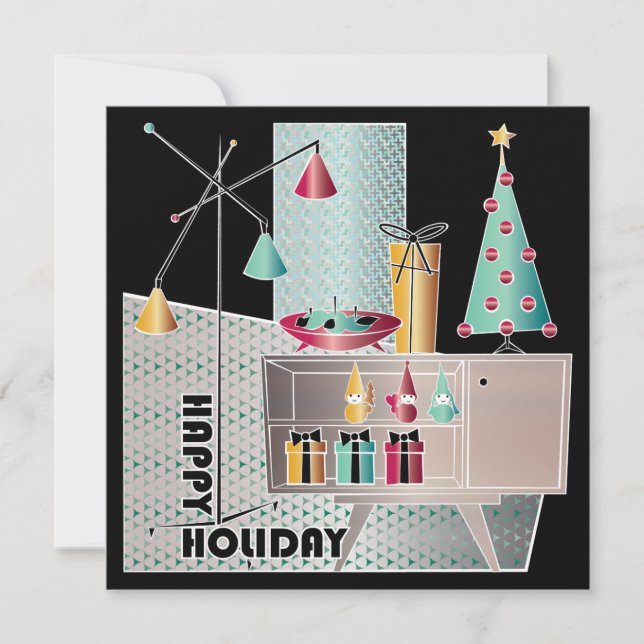 Cartes Pour Fêtes Annuelles Arbre de Noël (Devant)