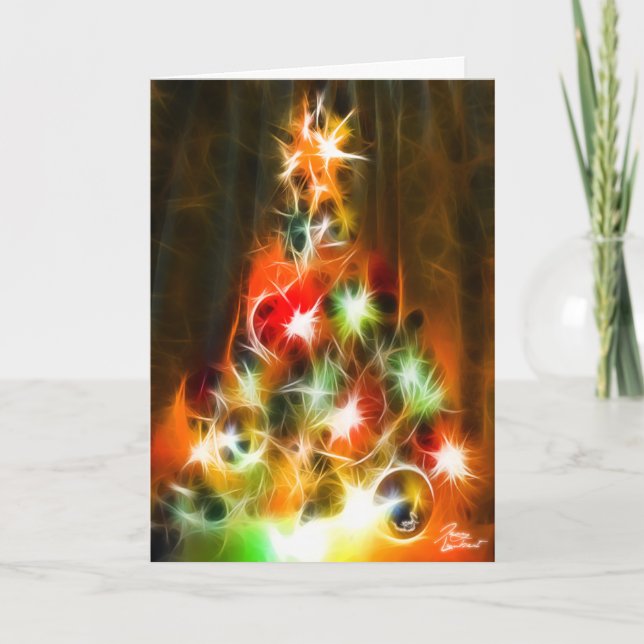 Cartes Pour Fêtes Annuelles Arbre de Noël (Devant)