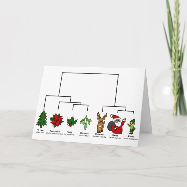 Cartes Pour Fêtes Annuelles Arbre de Noël (Devant)
