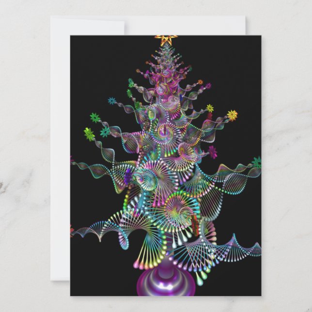 Cartes Pour Fêtes Annuelles arbre de Noël (Devant)