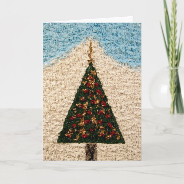 Cartes Pour Fêtes Annuelles Arbre de Noël (Devant)