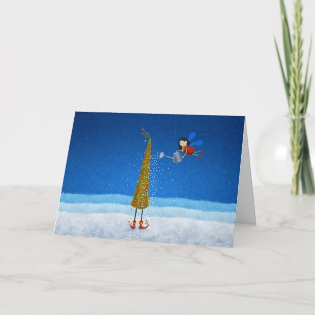 Cartes Pour Fêtes Annuelles Arbre de Noël (Devant)