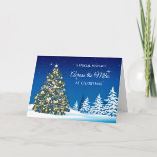Cartes Pour Fêtes Annuelles Arbre de Noël à travers les kilomètres