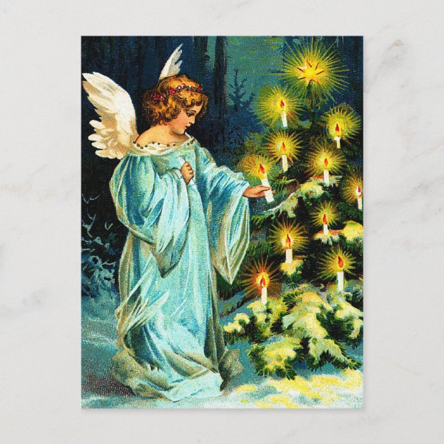 Cartes Pour Fêtes Annuelles Arbre de Noël Angel (Devant)