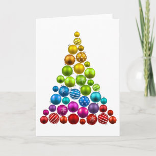 Cartes Pour Fêtes Annuelles Arbre de Noël Arc-en-ciel