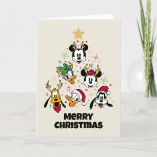 Cartes Pour Fêtes Annuelles Arbre de Noël avec Mickey et ses amis