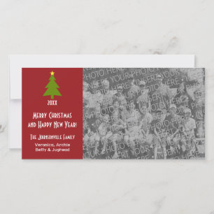 Cartes Pour Fêtes Annuelles Arbre de Noël avec une grande photo