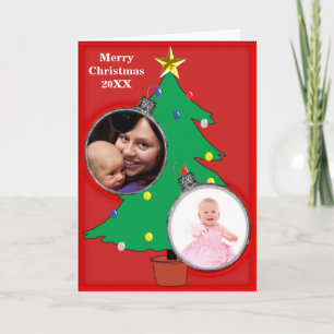 Cartes Pour Fêtes Annuelles Arbre de Noël avec vos photos