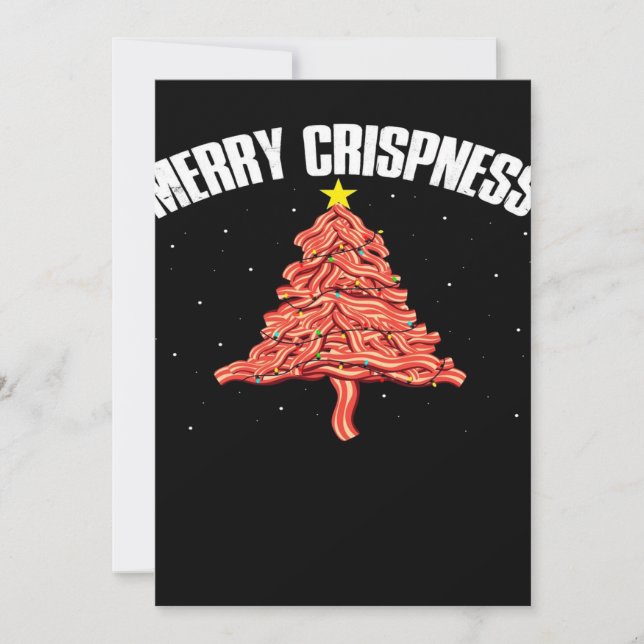 Cartes Pour Fêtes Annuelles Arbre de Noël Bacon_ (Devant)