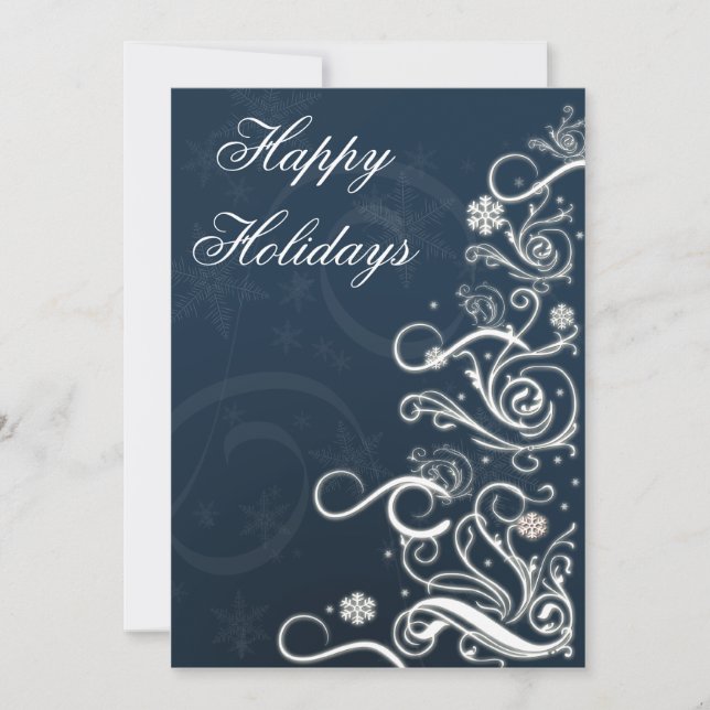 Cartes Pour Fêtes Annuelles Arbre de Noël bleu Fêtes de Noël (Devant)