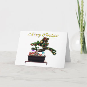 Cartes Pour Fêtes Annuelles Arbre de Noël Bonsai