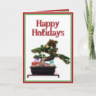 Cartes Pour Fêtes Annuelles Arbre de Noël Bonsai