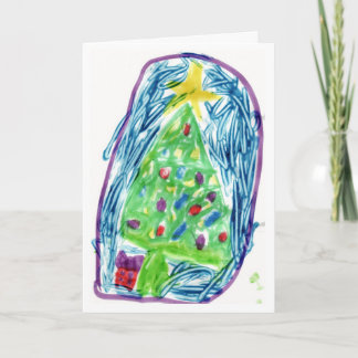 Cartes Pour Fêtes Annuelles Arbre de Noël coloré