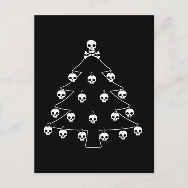 Cartes Pour Fêtes Annuelles Arbre de Noël crâne (Devant)