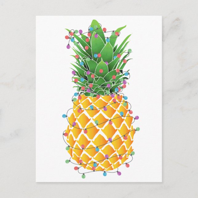 Cartes Pour Fêtes Annuelles Arbre de Noël d'ananas (Devant)
