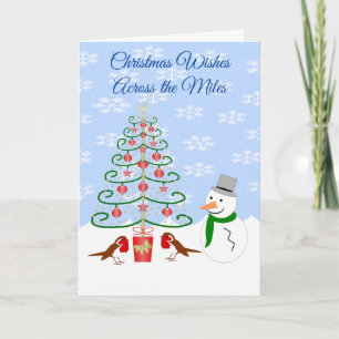 Cartes Pour Fêtes Annuelles Arbre De Noël Dans Les Miles Noël