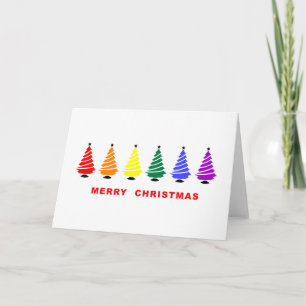 Cartes Pour Fêtes Annuelles Arbre de Noël d'arc-en-ciel