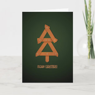 Cartes Pour Fêtes Annuelles Arbre de Noël de bricoleur