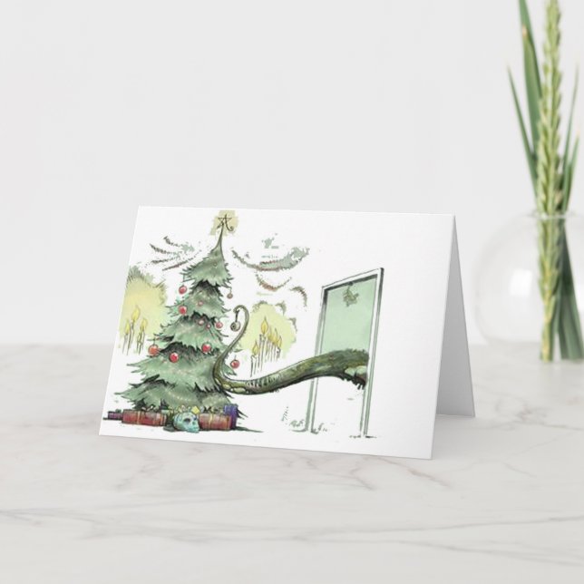 Cartes Pour Fêtes Annuelles Arbre de Noël de Cthulhu (Devant)