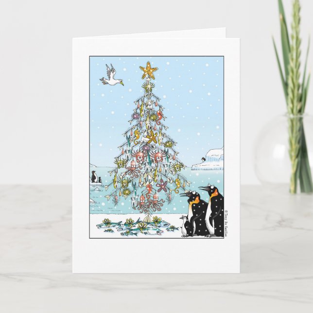 Cartes Pour Fêtes Annuelles Arbre de Noël de Fishbone ! (Devant)