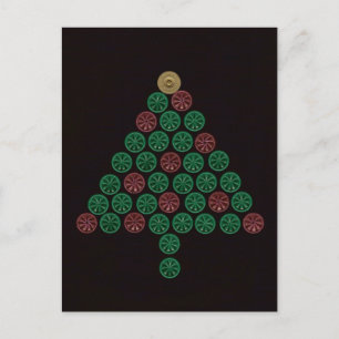 Cartes Pour Fêtes Annuelles Arbre de Noël de la coque de tir