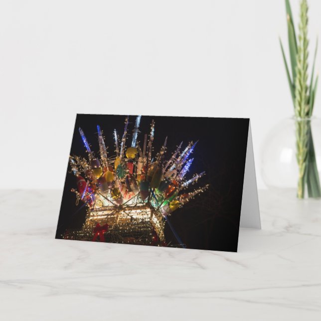 Cartes Pour Fêtes Annuelles Arbre de Noël de la ferraille de homard (Devant)