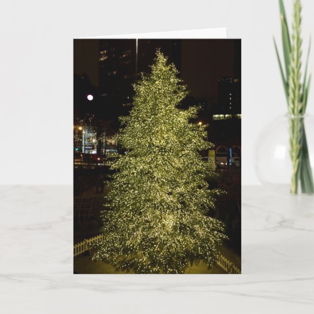 Cartes Pour Fêtes Annuelles Arbre de Noël de l'édifice John Hancock (Devant)