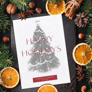Cartes Pour Fêtes Annuelles Arbre de Noël de l'entreprise